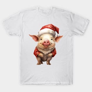 Vintage Christmas Pig T-Shirt